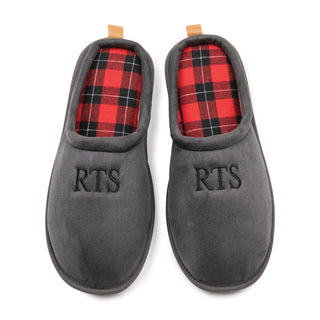 Personalized Men's Gray Clog Slippers---Medium