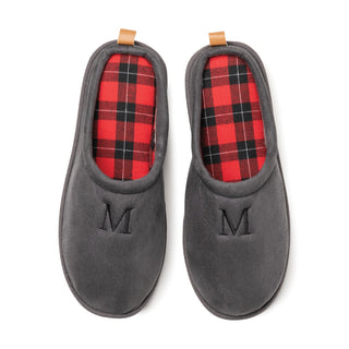 Personalized Men's Gray Clog Slippers---Medium