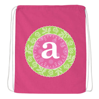 Her Initial Personalized Drawstring Bag