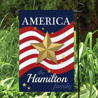 Personalized America Garden Flag
