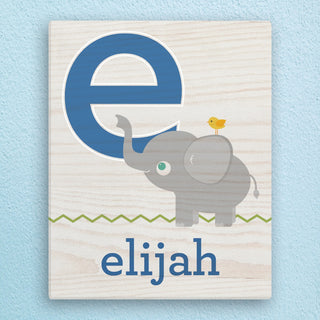 Boy's Alphabet Personalized 11x14 Canvas