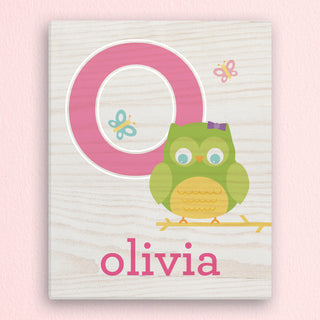 Girl's Alphabet Personalized 16x20 Canvas