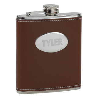 My Name Personalized Brown Flask