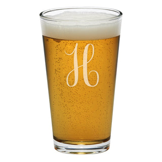 Script Initial Personalized Pint Glassware