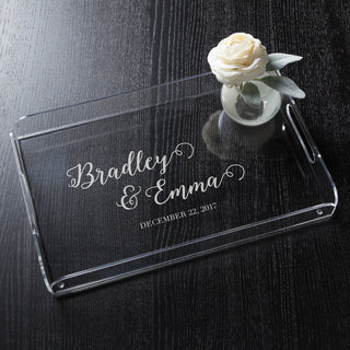 Happy Couple Personalized Acrylic Tray