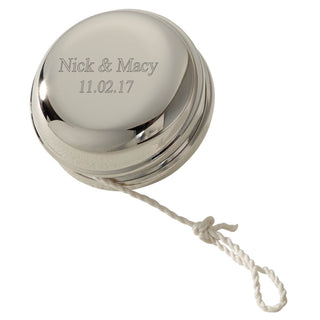 Happy Couple Personalized Silver Yo-Yo