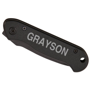 My Name Personalized Black Pocket Knife