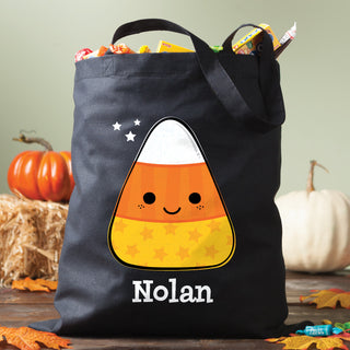 Candy Corn Boy Personalized Halloween Treat Bag
