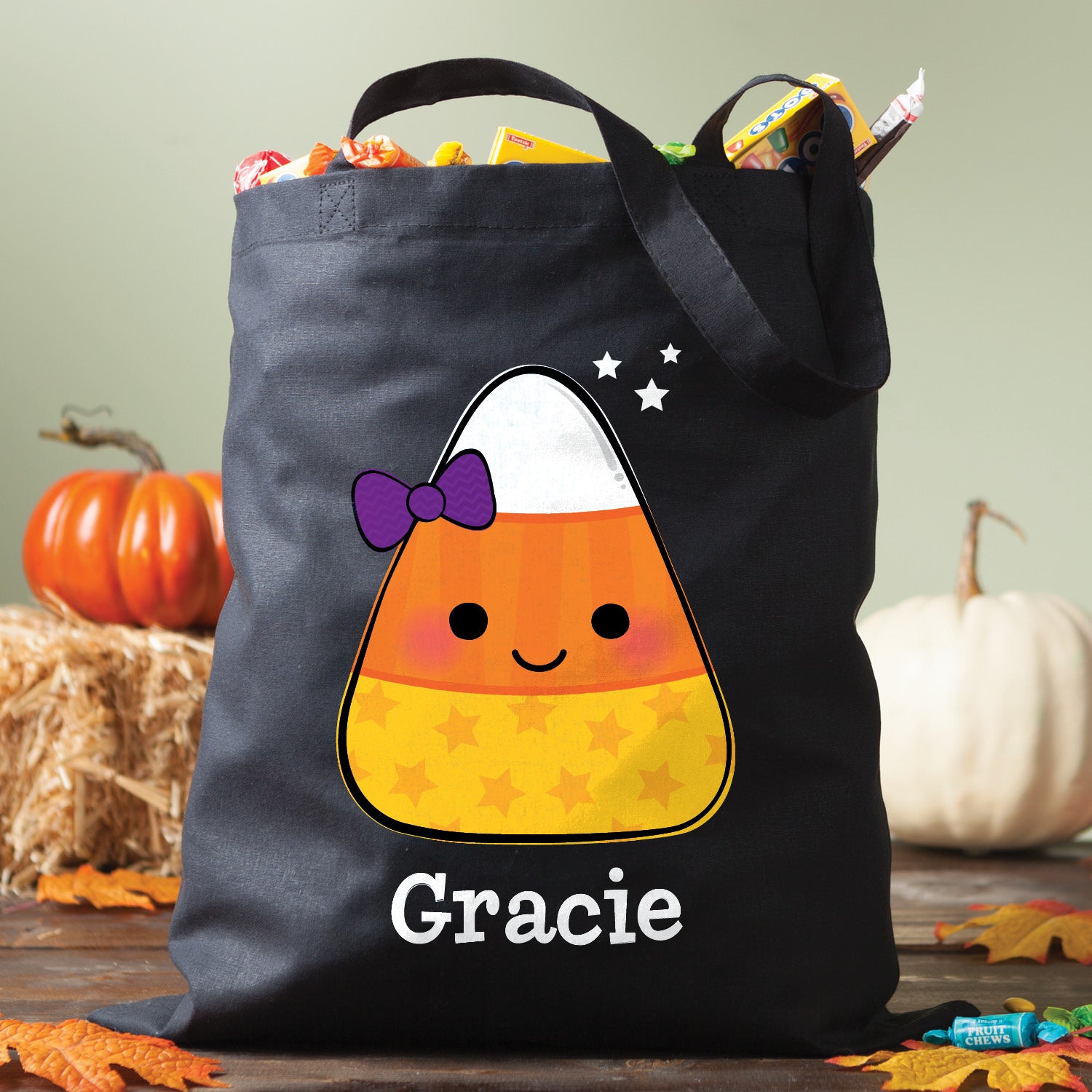 Candy Corn Girl Personalized Halloween Treat Bag – Personalized Planet