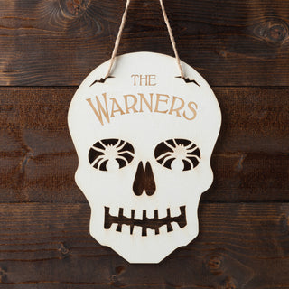 Personalized Antique White Wood Skeleton