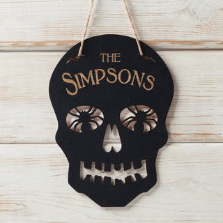 Personalized Black Wood Skeleton