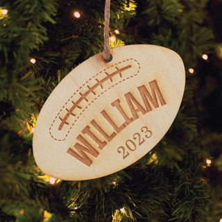 Personalized Wood Football Ornament