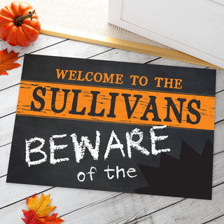 DIY Beware Personalized Doormat - 18x27 Inch, 1/8" Thin