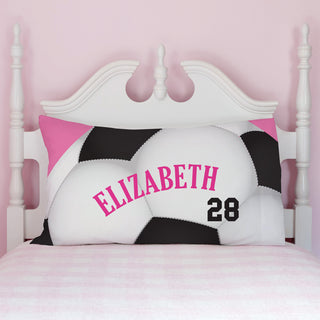 Personalized Girl's Soccer Pillowcase