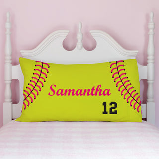Personalized Softball Pillowcase
