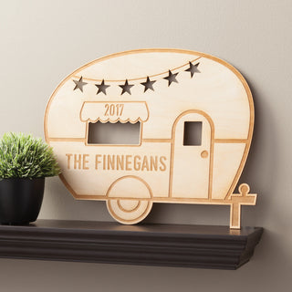 Happy Campers Personalized Wood Plaque