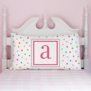 Pink Initial Personalized Pillowcase For Girls