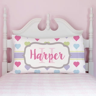 Precious Hearts Personalized Pillowcase