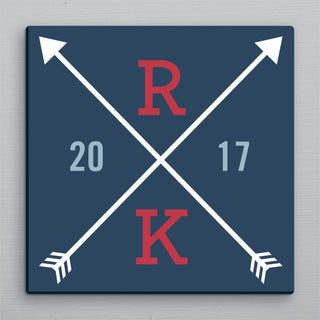Trendy Initials Personalized 16x16 Canvas