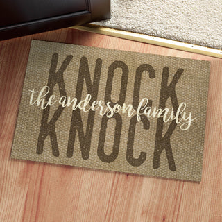 Knock Knock Personalized Doormat - 18x27 Inch, 1/8" Thin