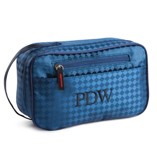 Personalized Men's Blue Travel Dopp Kit