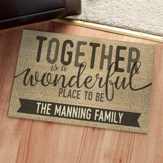 Together Personalized Doormat - 18x27 Inch, 1/8" Thin