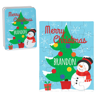 Christmas Tree Personalized Puzzle and Tin