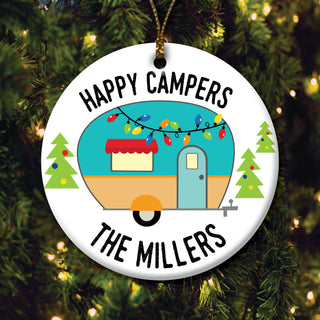 Happy Campers Personalized Ornament