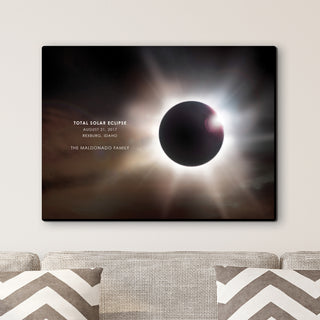 Total Solar Eclipse Personalized 18x24 Canvas