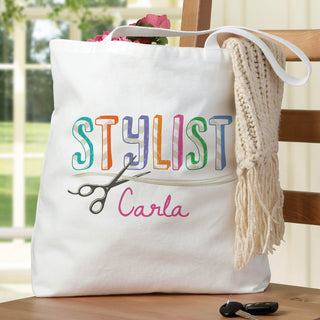 Personalized Hair Stylist Tote Bag