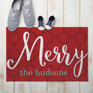 Merry Personalized Doormat - 18x27 Inch, 1/8" Thin
