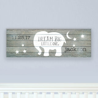 Dream Big Little One Personalized 9x27 LED Canvas