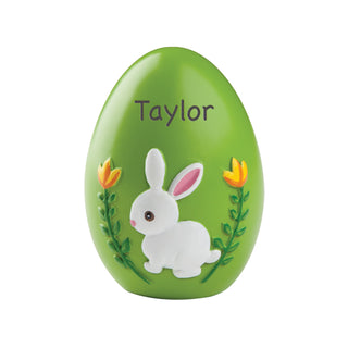 Personalized Green Resin Easter Egg