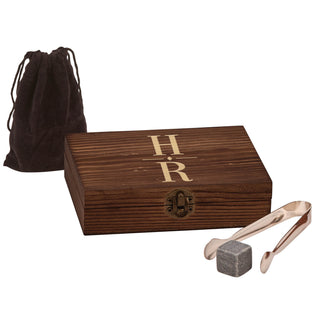 Initials Personalized Whiskey Stone Set