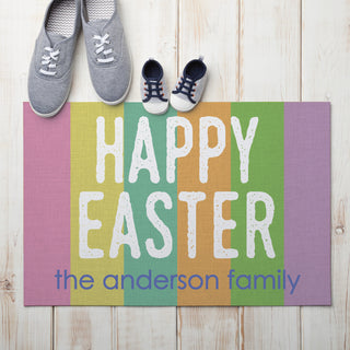 Happy Easter Personalized Doormat - 18x27 Inch, 1/8" Thin