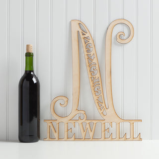 Family Name Personalized Oversized Wood Plaque