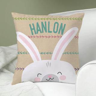 Sweet Bunny Personalized Throw Pillow