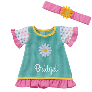 Personalized Corduroy Doll Dress With Hair Band