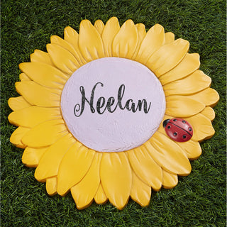 Family Name Personalized Sunflower Garden Stone