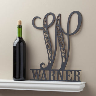 Family Name Personalized Medium Black Wood Plaque