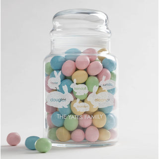 Easter Family of Six Personalized Glass Treat Jar