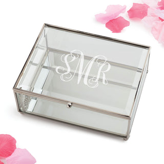 Script Monogram Personalized Glass Box
