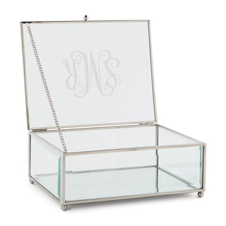 Script Monogram Personalized Glass Box