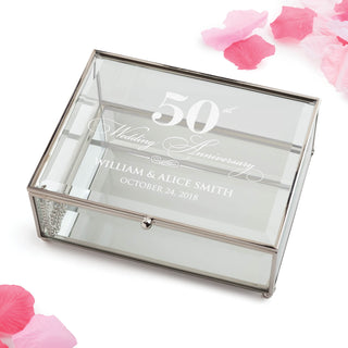 Our Anniversary Personalized Glass Box