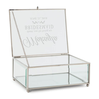 Wedding Party Personalized Glass Box