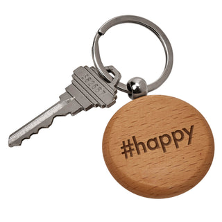 Personalized Hashtag Wood Key Chain