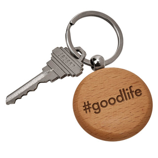 Personalized Hashtag Wood Key Chain