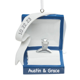 Personalized Wedding Ring Ornament