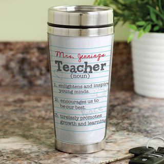 Teacher Definition Personalized Travel Mug