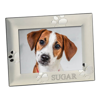 Personalized Silver Horizontal Dog Frame